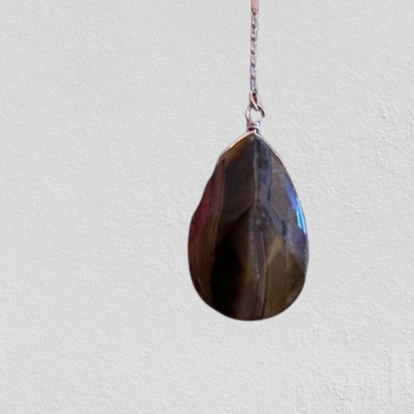 Tiger Teardrop Natural Stone Y Necklace  2027  NWT Boutique - Picture 2 of 10